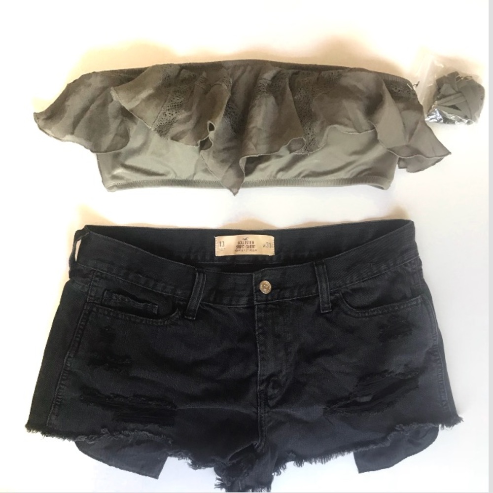 NWOT army green VS boho Bandeau L - Picture 1 of 4
